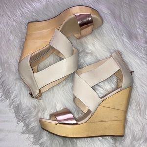 DVF Gold Opal Wooden Wedges